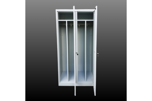 SZAFA BHP 2-KOMOROWA; 80CM; RAL Z PRZEGRODAMI